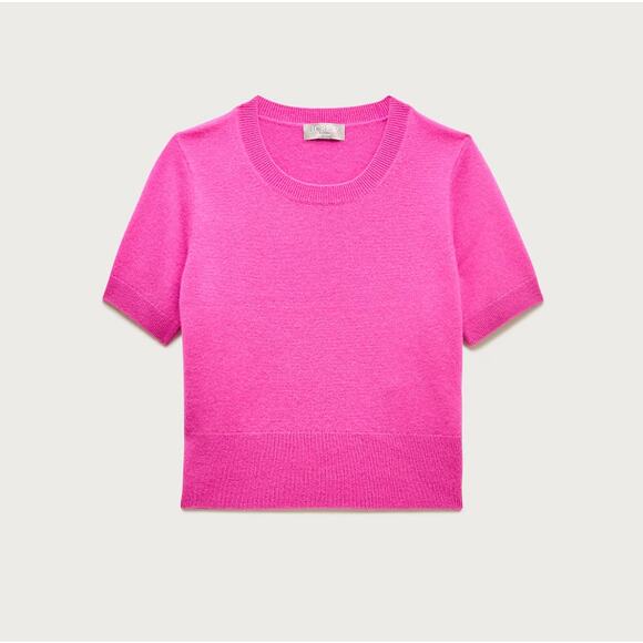J. Crew Sweaters - J.CREW Cashmere shrunken T-shirt Wild Peony Hot Pink XS